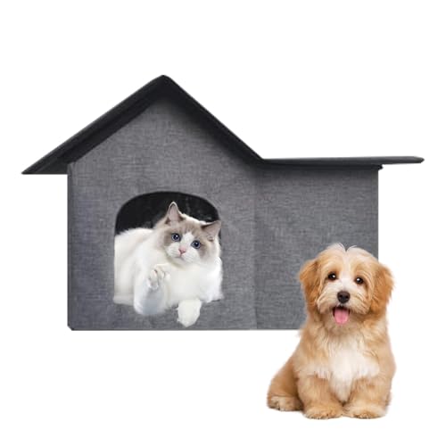 Feral Cat House, Outdoor Pet Shelter, Weatherproof Cat House, Warm Cat House for Winter, Feral Cat Shelter, Outdoor Cat Shelter, Insulated Cat House, Multifunctional Pet Shelter, Winter Cat House von Fbinys