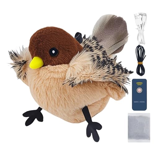 Flying Flapping Bird Toy, Catnip Flapping Bird Toy, Realistic Interactive Cat Toy, Cat Feather Toys for Cats, Plush Cat Toys for Kittens, Interactive Catnip Feather Toy, Realistic Bird Toys for Cats von Fbinys