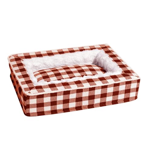 Großes Hundebett Waschbar Hundebett Tartan Hundesofa Hundemöbel Hundebetten Hundezubehör Kleines Hundebett Mittleres Hundebett Großes Haustierbett Haustiercouch von Fbinys