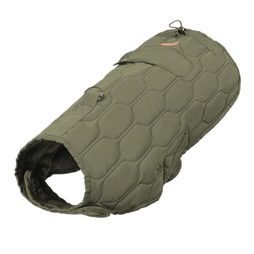 Warmer Mantel für Hunde, winddichter Hundemantel, Thermoweste für kaltes Wetter, Haustier-Winterjacke, robuster D-Ring-Hundemantel, Hundemantel für kaltes Wetter, verstellbarer Hunde-Wintermantel, von Fbinys