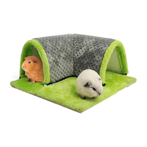 Winterschlafhaus, warmer Plüsch-Tunnel, waschbares Haustierversteck für Haustiere, Samt, Eckversteck für Hamster, Frettchen, Kaninchen, Produktstoff: Samt, Produktgröße: ca. 34 x 34 cm von Fbinys