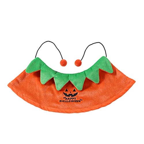 Fcnjsao Haustier Halloween Kostüm Verstellbarer Umhang 2-seitiges Orange Mit Happy Halloween Aufdruck Schwarz Mit Fledermaus Aufdruck S/Fo von Fcnjsao