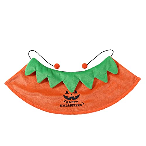 Fcnjsao Haustier Halloween Kostüm Verstellbarer Umhang 2-seitiges Orange Mit Happy Halloween Aufdruck Schwarz Mit Fledermaus Aufdruck S/Fo von Fcnjsao