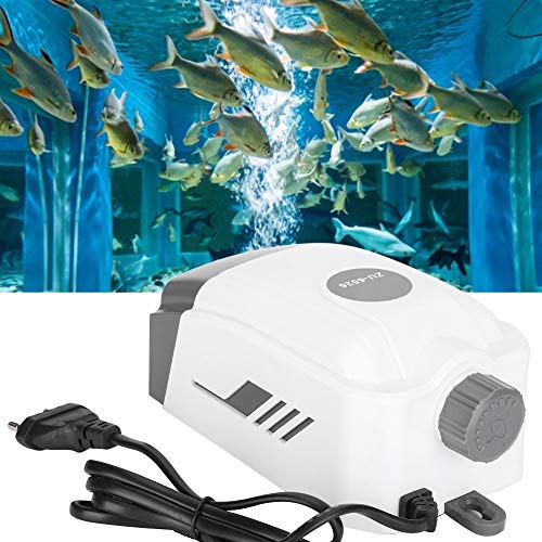 Aquarium Luftpumpe Einstellbare 6W Aquarium Luftpumpe Aquarium Mute Sauerstoffpumpe Leistungsstarke Sauerstoffpumpe für Aquarium von Fdit