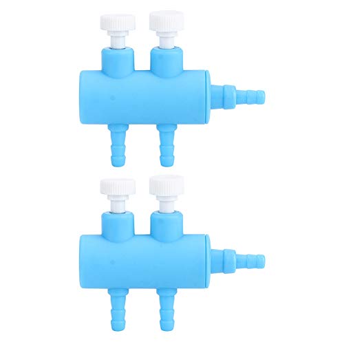 Aquarium Luftverteiler Luftstromverteiler Air Flow Splitter Pump Lever Valve Kunststoff Aquarium Sauerstoffverteiler Aquarium Luftpumpe Zubehör für Aquarium Fish Tank(2 Wege) von Pssopp