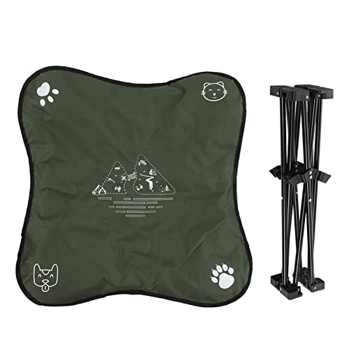 Fdit Erhöhtes Hundebett, Faltbares Weiches Kissen, Unterstützung aus Aluminiumlegierung für Outdoor-Camping (OD Grün) von Fdit