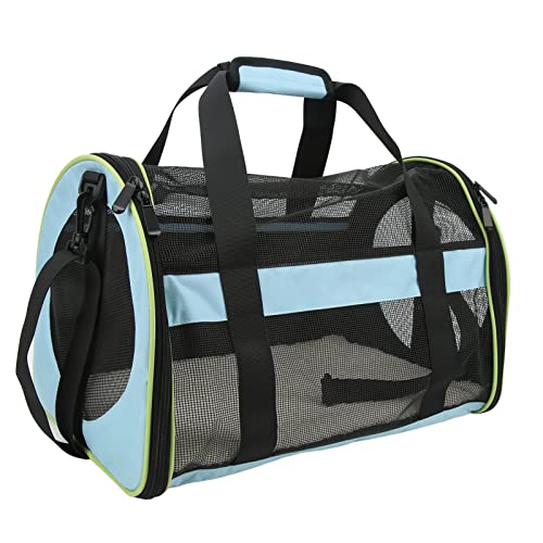 Fdit Hundetragetasche, Haustiertasche, Netz-Design, Seiteneingang für Picknick (Hellblau) von Fdit