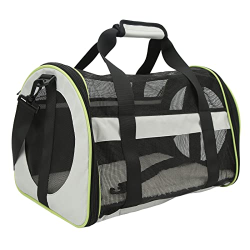 Hundetragetasche, Haustiertasche, Netz-Design, Seiteneingang für Picknick (Hellgrau) von Fdit