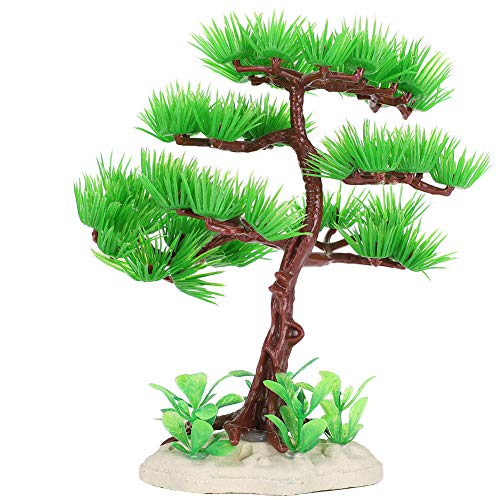 Künstliche Topfpflanzenverzierung Bonsai Tree Pine Fake Plant Decoration Aquarium Aquarium Ornament für Home Decoration Desktop Display(Künstliche Kiefer) von Fdit