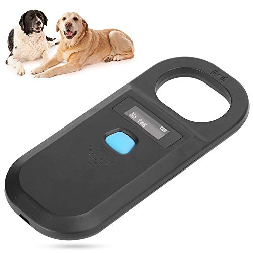 Pet Microchip Scanner, Handheld Pet ID Scanner Animal Microchip Reader mit hochhelligem OLED-Bildschirm, berührungsloser Pet ID Tag Scanner unterstützt EMID/FDX-B / ISO1784 / 85(schwarz) von Fdit