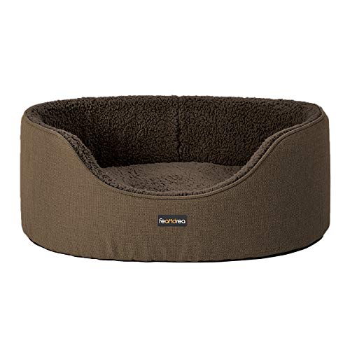 Feandrea Hundebett, Hundekorb, Wendekissen, 73 x 60 x 27 cm, braun PGW031K01 von Feandrea