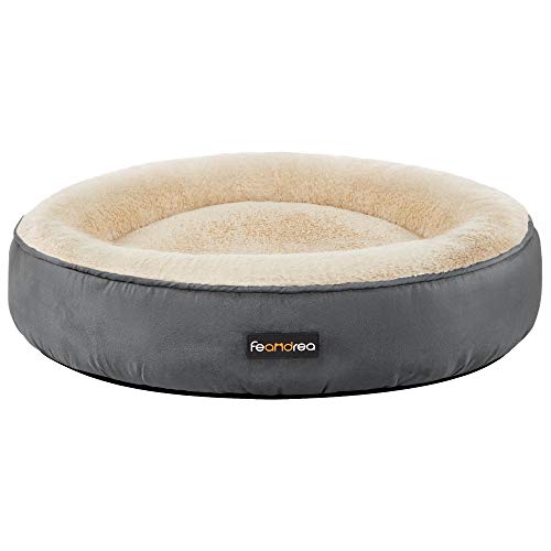 Feandrea Hundebett, Katzenbett, Donut, Ø 70 cm, dunkelgrau PGW070G02 von Feandrea