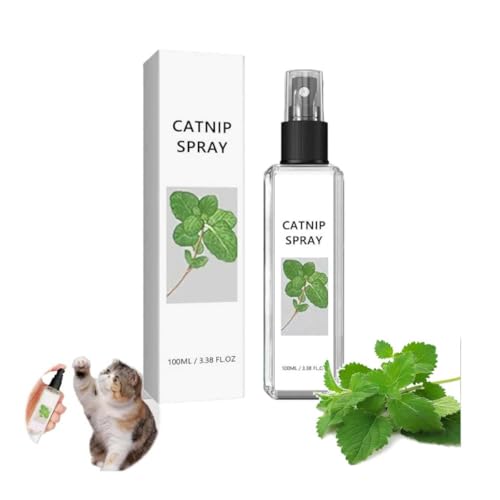 Feaolala Herbal Cat Joy 100 ml Kräuter-Katzenfreude-Spray, Katzenminze-Spray für Indoor-Katzen, zur Linderung von Angstzuständen, geeignet für Sofa, Türrahmen, Sessel, Haustierbedarf, Geschenk für von Feaolala