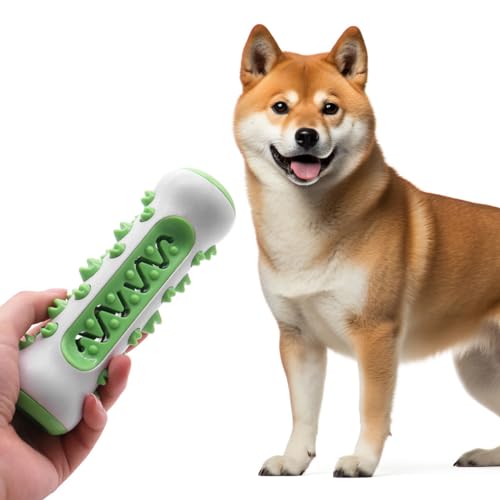 Feaolala Kauzahnbürste Hund Langlebiges Leckerli Spielzeug Ball Leicht zu reinigen Silikonspielzeug 360° Kauspielzeug Backenzahn Kauspielzeug Hund Zahnpflege (Grün) von Feaolala