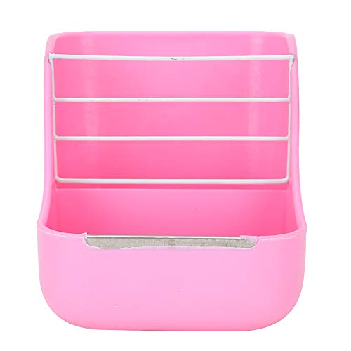 2 in 1 Pet Bowl Rack Heu Katze kleine Tiere Kaninchen Grasrahmen Feeder Fixes Außenschelf rosa für Kaninchen Chinchilla Meerschweinchen von Febuliy