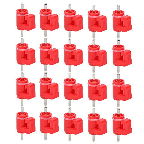 20pcs Hühnerwasserschwester Automatisch rotes Plastik Geflügelbauernzubehör für Hen House von Febuliy