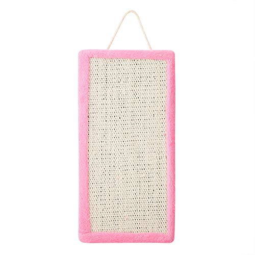 Cat Kitten Scratch Pad Halfendes hängendes Spielzeug Zubehör für Pet Play (Rosa) von Febuliy