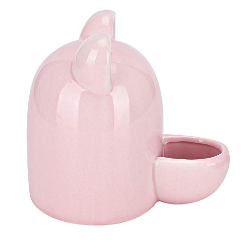 Ceramics Waterer Trinkfutterstummel Wasserspender für Hamster Igel Eichhörnchen Rosa 250 ml Kapazität von Febuliy