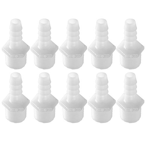 Febuliy 10pcs Aquarium 1/2 Fadenrohradapteranschluss Hochfestigkeit Luftpumpenverbindungsschlauchanschläge Fischtank (10 mm) von Febuliy