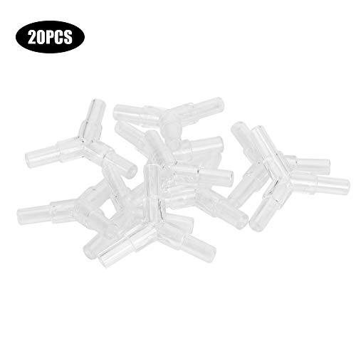 Febuliy 20pcs transparentes Acryl 3 -Wege Fischtankanschluss Y Form Luftpumpe Weiche Rohr -T -Shirt von Febuliy