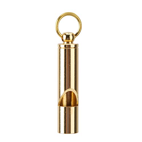 Febuliy Aluminiumlegierung Ultraschallhundvögel Training Whistle Verhalten Trainer 错误 Golden 5,5 * 0,9 cm von Febuliy