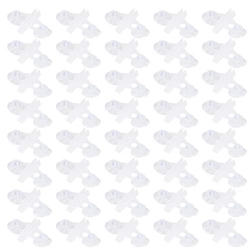 Febuliy Aquarium Fischtank PVC Saugnapfe -Trennscheibe Support Clip 40pcs für die Zuchtteiler Installation Weiß Schwarz (Weiß) von Febuliy