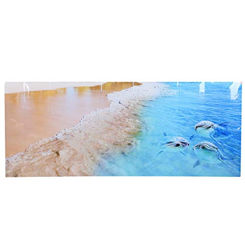 Febuliy Aquarium Landschaft Poster PVC Fischtankaufkleber Coastal Beach Dekor 122 * 50 cm von Febuliy