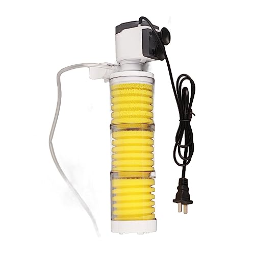 Febuliy Aquariumfilter Sauerstoffluftpumpe Tauchfischtank Wasserpumpe Werkzeuge für Fischtank gelb WP 3300c Vier Schichten (WP-3300b) von Febuliy