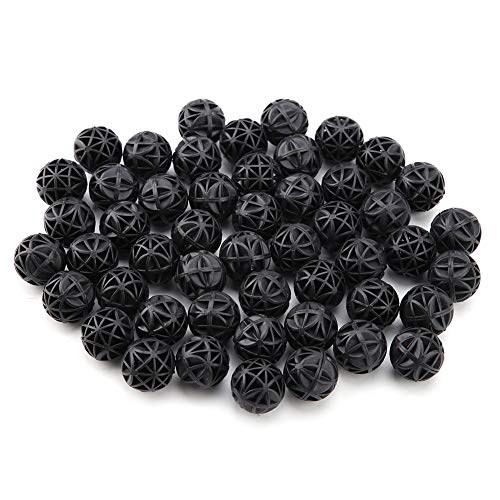 Febuliy Biochemische Ball des Bio -porösen Filters für Aquariumteich Fischtank Leichtes Meerwasser -Süßwasser -PVC -Schwamm 50pcs (36 mm mit Baumwolle) von Febuliy