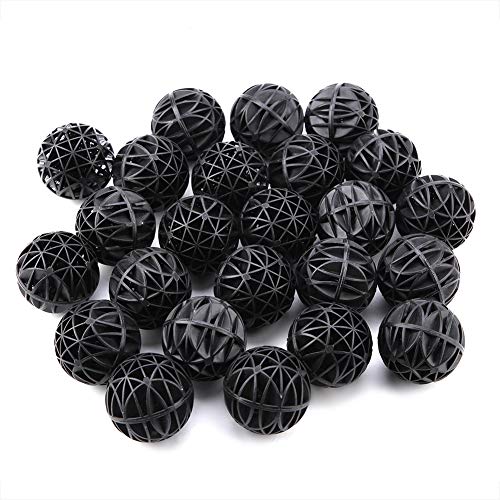 Febuliy Biochemische Ball des Bio -porösen Filters für Aquariumteich Fischtank Leichtes Meerwasser -Süßwasser -PVC -Schwamm 50pcs (46 mm mit Baumwolle) von Febuliy