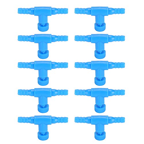 Febuliy Fischtank -Tee -Stecker 3 -Wege -Pumpe Flugrohrluftvolumen Einstellen des Steuerventils 10pcs Hochfestigkeit Korrosionswiderstand für Aquarium von Febuliy