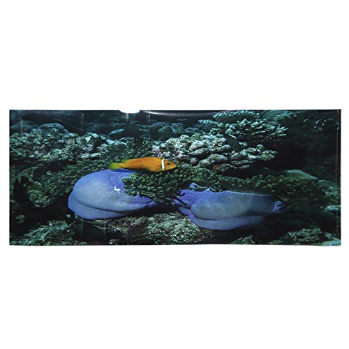 Febuliy Gelbes Fischmuster PVC -Klebstoff -Meeresboden -Aquarium -Hintergrundaufkleber -Dekoration (122 * 50 cm) von Febuliy