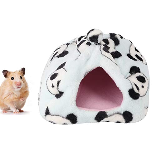 Febuliy Hamster Bett Plüsch Haustier Nest Haus Winter warmes Schlafpad Eichhörnchen Käfigdekoration (11.5x26.5x7.5cm/4.5x10.4x3.0in) von Febuliy