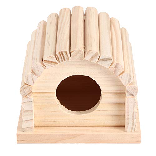 Febuliy Hamster Spielzeug Holz Villa Wood House Leiter gewölbter Hamster Versteck für Haustierbedarf von Febuliy