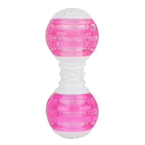 Febuliy Haustier Bissfest haltbar kauende Spielzeug -Sound Molreinigungszähne Spielzeug für Hunde Pink Orange 14x5x5 cm 158g (Rosa) von Febuliy