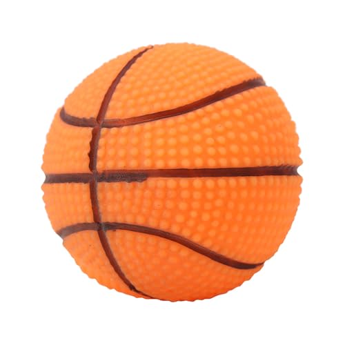 Febuliy Haustier Training Sound Ball Hund Quietsches Spielzeug für Welpenspiele, ungiftiges Gummi, 7 cm (Basketball) von Febuliy