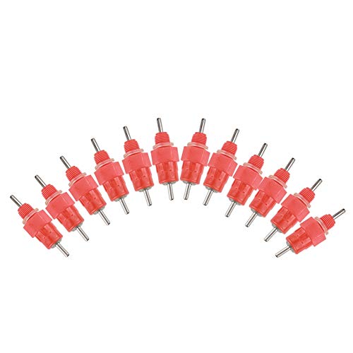 Febuliy Hühnerschwester Feeder Wassertrinker Enten Geflügel 50pcs 3/4 '' PVC rot von Febuliy