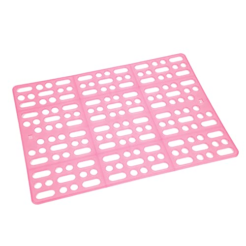 Febuliy Kaninchenkäfigmatte Langlebig leicht zu reinigen Nest Pad für Meerschweinchen Pink Blue White (Rosenate) von Febuliy