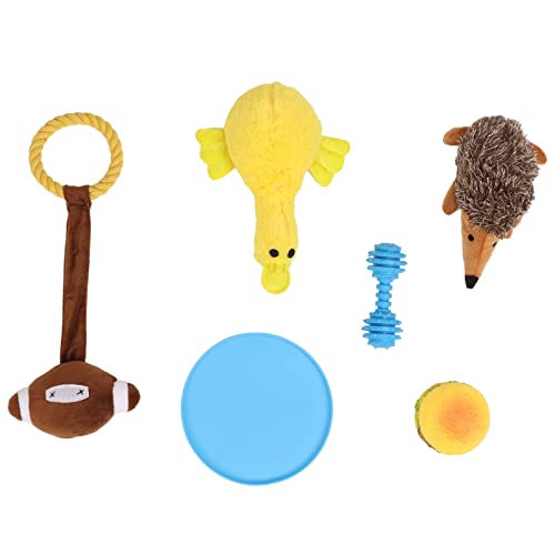 Kauspielzeug-Set für Hunde, interaktives Plüsch-Quietschspielzeug zum Zahnen von Welpen und zum Training Kauspielzeug-Set für Hunde, interaktives Plüsch-Quietschspielzeug zum Zahnen von Welpen und zum Training von Febuliy