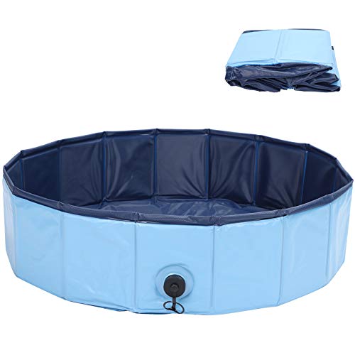 Febuliy Leckfeste Faltbare PET -PVC -Badewanne für Katzen und Hunde, die für Innen- und Außen- und Outdoor -Sorte geeignet sind (L) von Febuliy