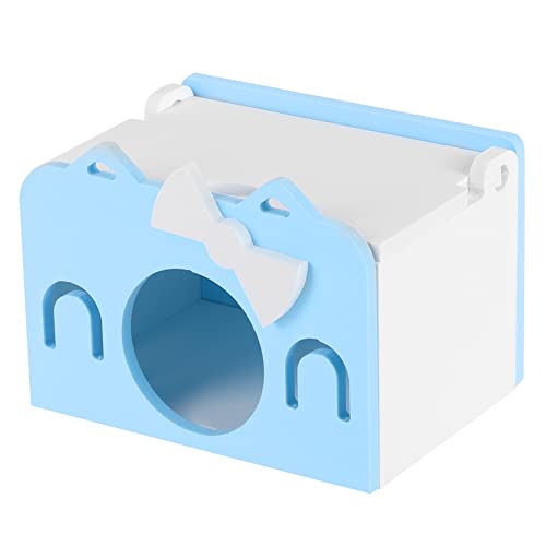 Febuliy Meerschweinchen Igel Hamster Mini House Schlafnest lustige Form niedliche Design Tierheim Käfig Dekor Schlafzimmer Dekor -Rosa Blau Option (Blau) von Febuliy