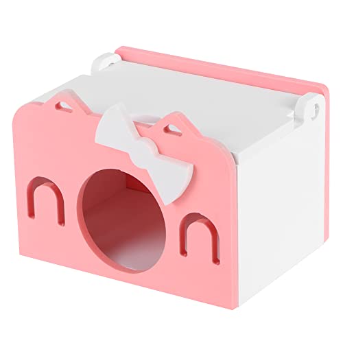 Febuliy Meerschweinchen Igel Hamster Mini House Schlafnest lustige Form niedliche Design Tierheim Käfig Dekor Schlafzimmer Dekor -Rosa Blau Option (Rosa) von Febuliy