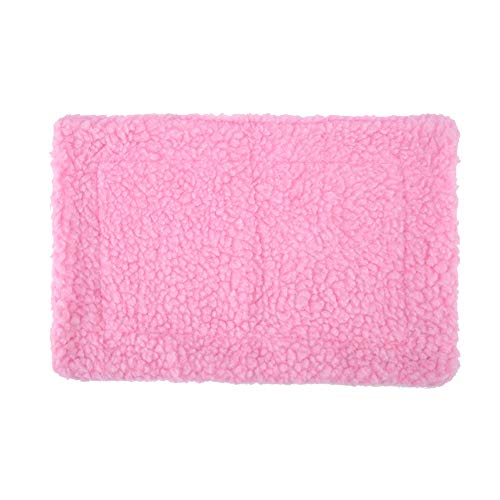 Febuliy Meerschweinchenbett Matte Plüsch weiches warmes Nickerchen -Pad für kleine Haustiere (Rosa) von Febuliy