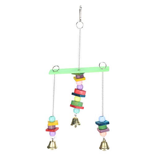 Pet Bird Swing Chew Spielzeug mehrfarbige Holzacryl für Papageien Spielen Klettern kleine mittelgroße Vögel von Febuliy