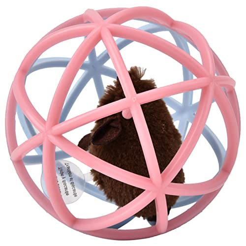 Febuliy Pet Cat Gefangene Mauskugel Sisal Klauen Puzzle Spielzeug lustige Katzenmolars trainieren Innenräume für Haustiere (Rosa blau) von Febuliy