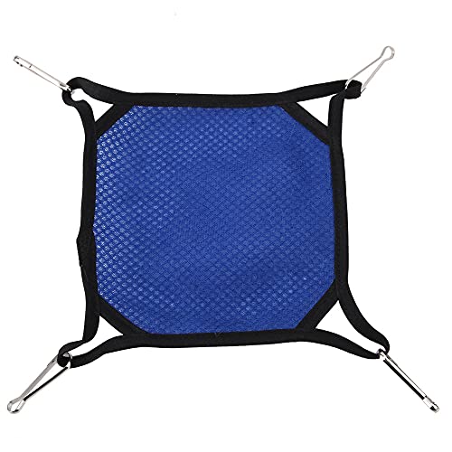 Febuliy Pet Mesh Hängematte Hamster Eichhörnchen Aktivität hängendes Bett atmungsaktives leichtes Blau (S (14 * 14 cm)) von Febuliy