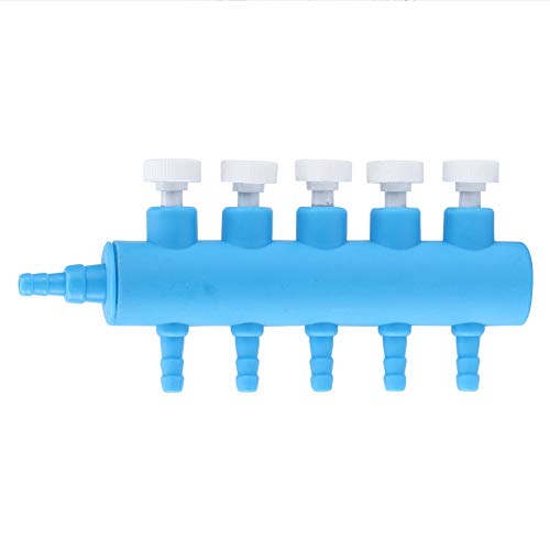 Febuliy Plastik Aquarium Wasserrohr Volumensteuerungsventil Anschluss Fischtank Luftsplitter Sauerstoffpumpe Accessoire für Aquarium und Fischtank (5 Köpfe) von Febuliy