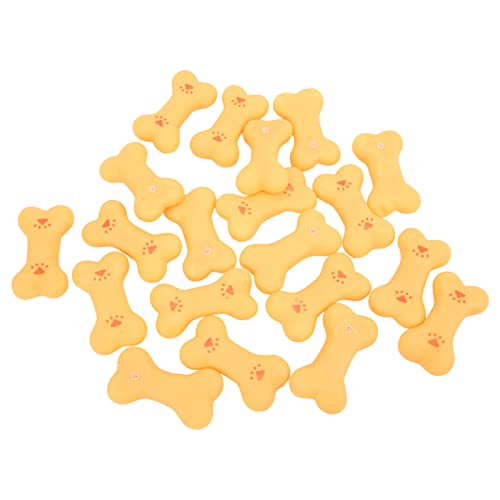 Febuliy Quietschendes Knochenspielzeug für Hunde aus Gummi, sicher und langlebig, Zahnreinigungs-Kauspielzeug für kleine und mittelgroße Hunde, 20 Stück Febuliy Quietschendes Knochenspielzeug für Hunde aus Gummi, sicher und langlebig, Zahnreinigungs-Kauspielzeug für kleine und mittelgroße Hunde, 20 Stück von Febuliy