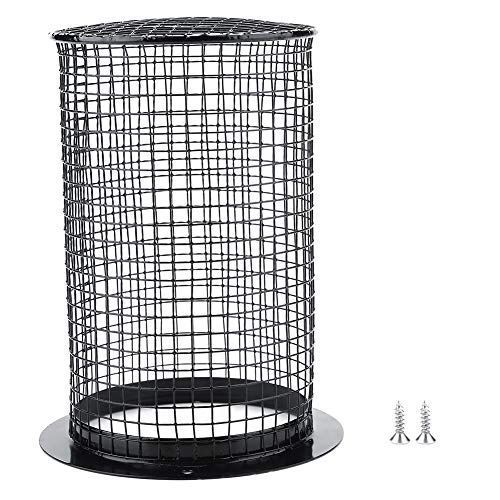 Febuliy Reptilienwärmlichtlampenabdeckung -Verbrichtschutz für Terrarium Metall Black 95 mm x 115 mm x 150 mm von Febuliy