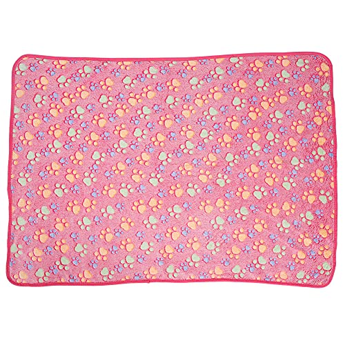 Febuliy Schöne Pfotendruckhund Welpe Haustier warme Matte weiche Koralle Fleece Decke für kleine Katzen und Hunde (40 * 60 cm) von Febuliy